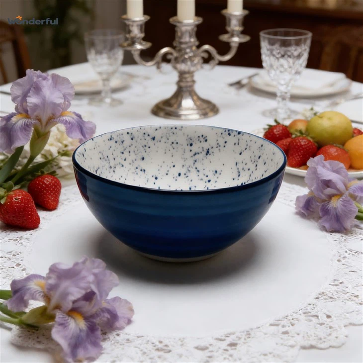 Wonderful Blue Speckled Ceramic Dinnerware Set high quality