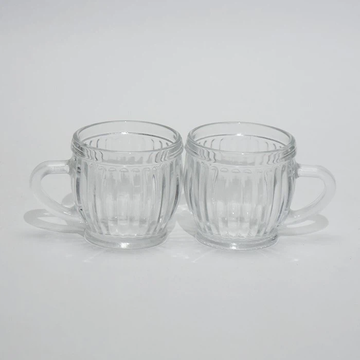 ribbed glassware with handle design ribbed glassware with handle design