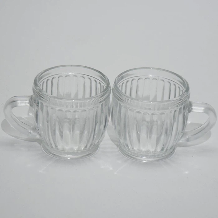 Ribbed Glassware With Handle Design