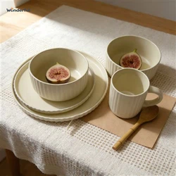 Beige Textured Ceramic Dinnerware Set Beige Textured Ceramic Dinnerware Set