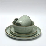 گرین اسپکلڈ آئس کریم اسٹون ویئر ڈنر سیٹ