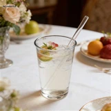 حیرت انگیز بھڑک اٹھی رم کلیئر گلاس ٹمبلر سٹرا کے ساتھ