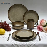 حیرت انگیز ٹیراکوٹا ببل ری ایکٹیو گلیز سیرامک ڈنر ویئر